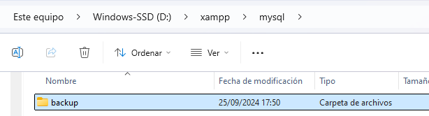 Copiamos backup